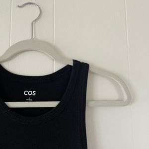 cos black mini dress